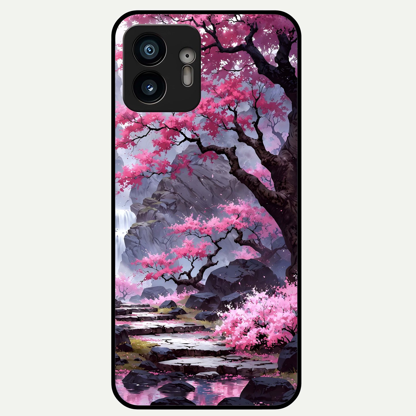  Pink Shells Outline Glass Case For Nothing Phone 2 back cover – full design glossy printed glass finish