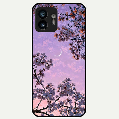  Purple Serenity Moon Glass Case For Nothing Phone 2 back cover – full design glossy printed glass finish