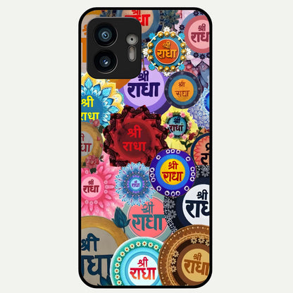  Radha Divine Bloom Glass Case For Nothing Phone 2 back cover – full design glossy printed glass finish