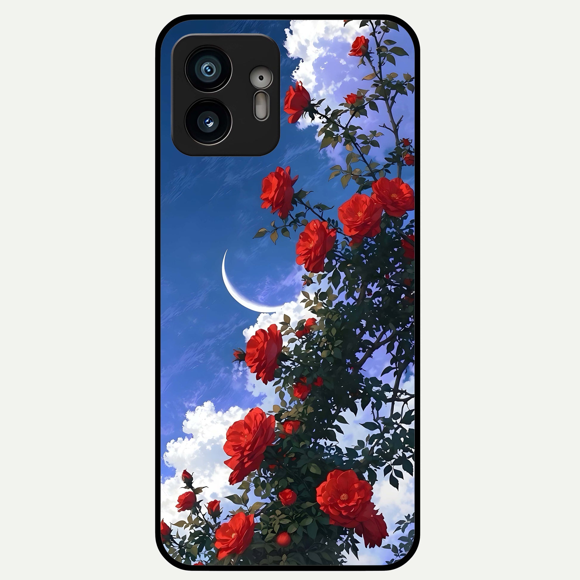  Rose Drift Flowers Glass Case For Nothing Phone 2 back cover – full design glossy printed glass finish