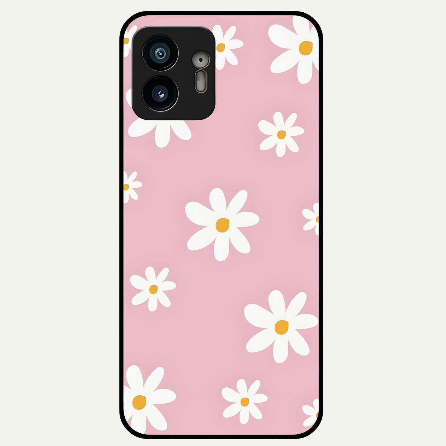  Soft Daisy Bliss Glass Case For Nothing Phone 2 back cover – full design glossy printed glass finish