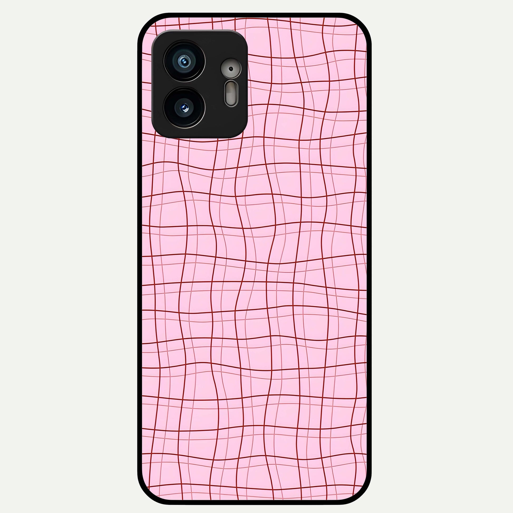  Soft Grid Bliss Glass Case For Nothing Phone 2 back cover – full design glossy printed glass finish