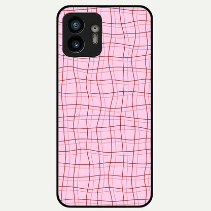  Soft Grid Bliss Glass Case For Nothing Phone 2 back cover – full design glossy printed glass finish
