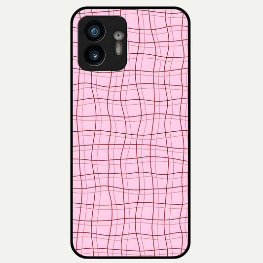  Soft Grid Bliss Glass Case For Nothing Phone 2 back cover – full design glossy printed glass finish