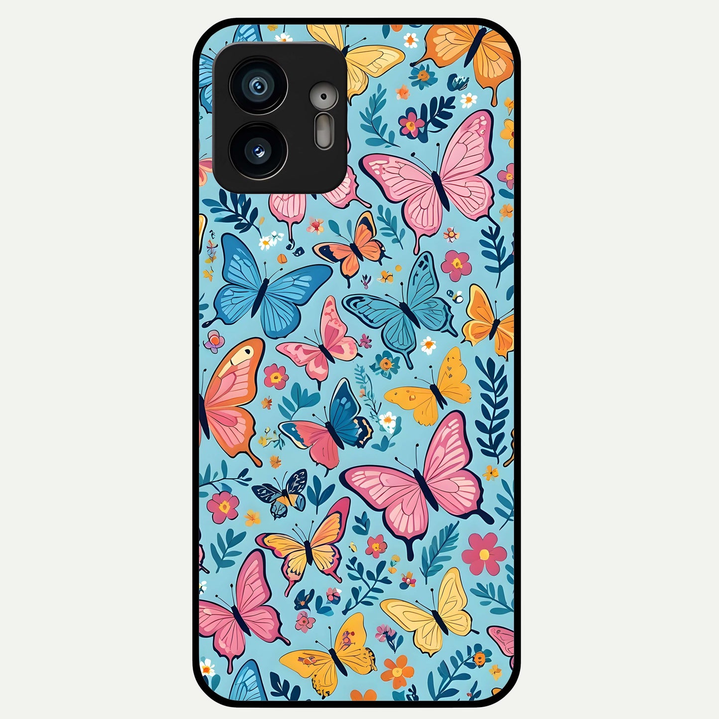  Spring Wing Garden Glass Case For Nothing Phone 2 back cover – full design glossy printed glass finish