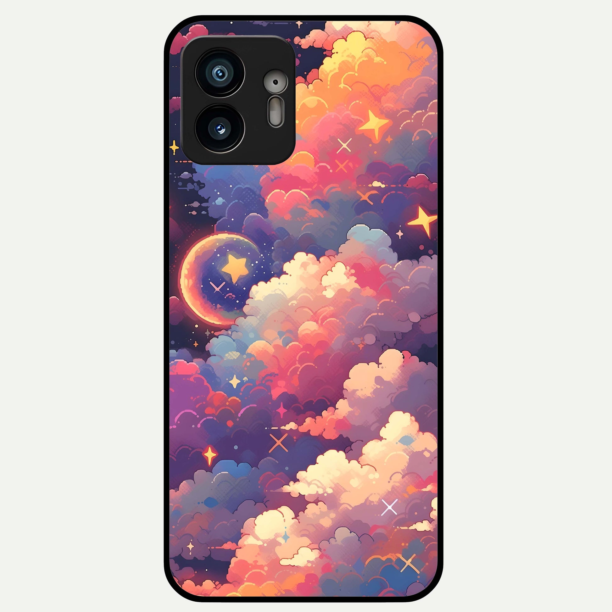  Starlit Dream Clouds Glass Case For Nothing Phone 2 back cover – full design glossy printed glass finish
