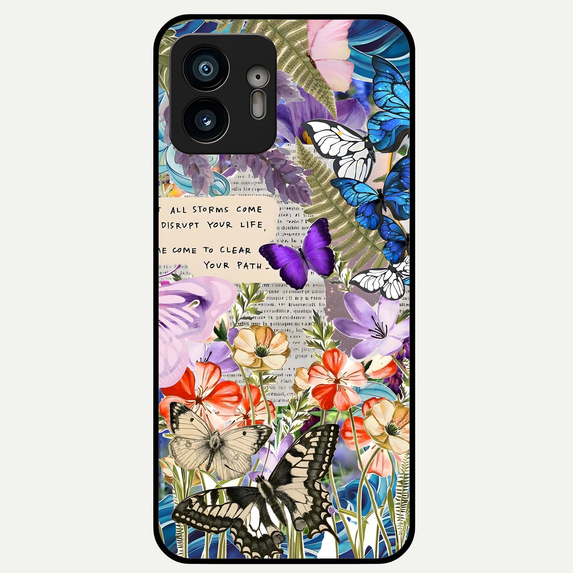  Storm Path Bloom Glass Case For Nothing Phone 2 back cover – full design glossy printed glass finish