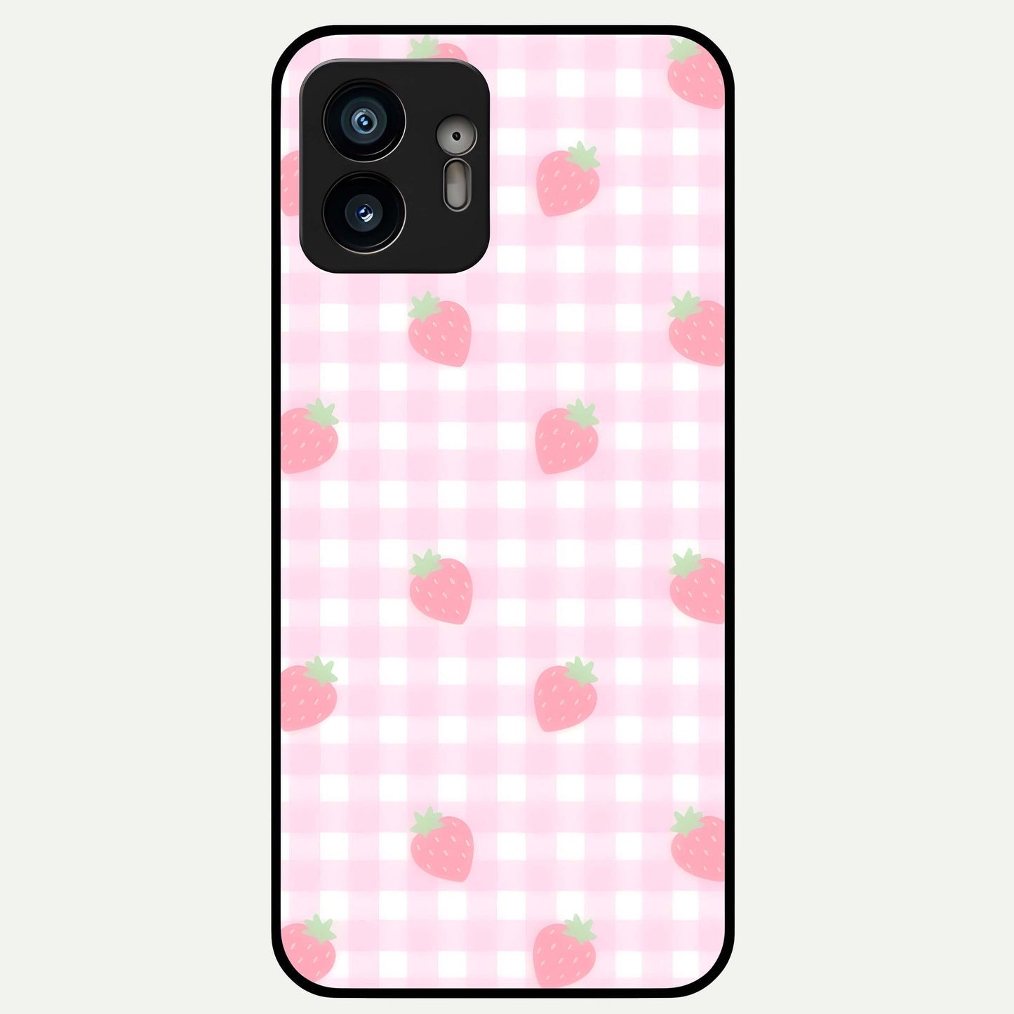  Strawberry Picnic Love Glass Case For Nothing Phone 2 back cover – full design glossy printed glass finish