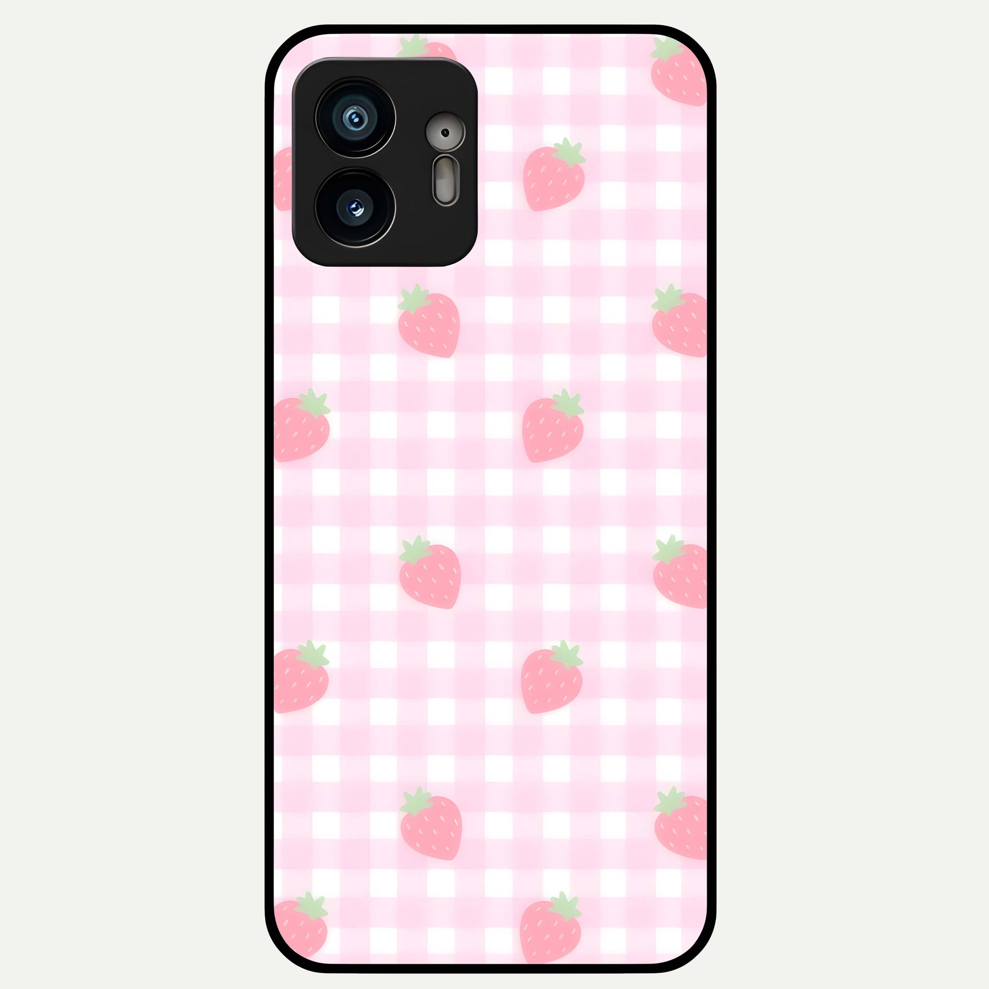  Strawberry Picnic Love Glass Case For Nothing Phone 2 back cover – full design glossy printed glass finish