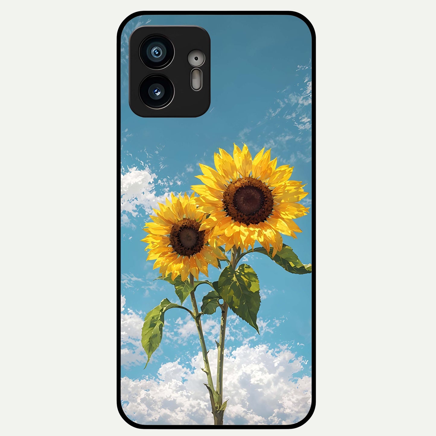  Sun Moon Balance Glass Case For Nothing Phone 2 back cover – full design glossy printed glass finish