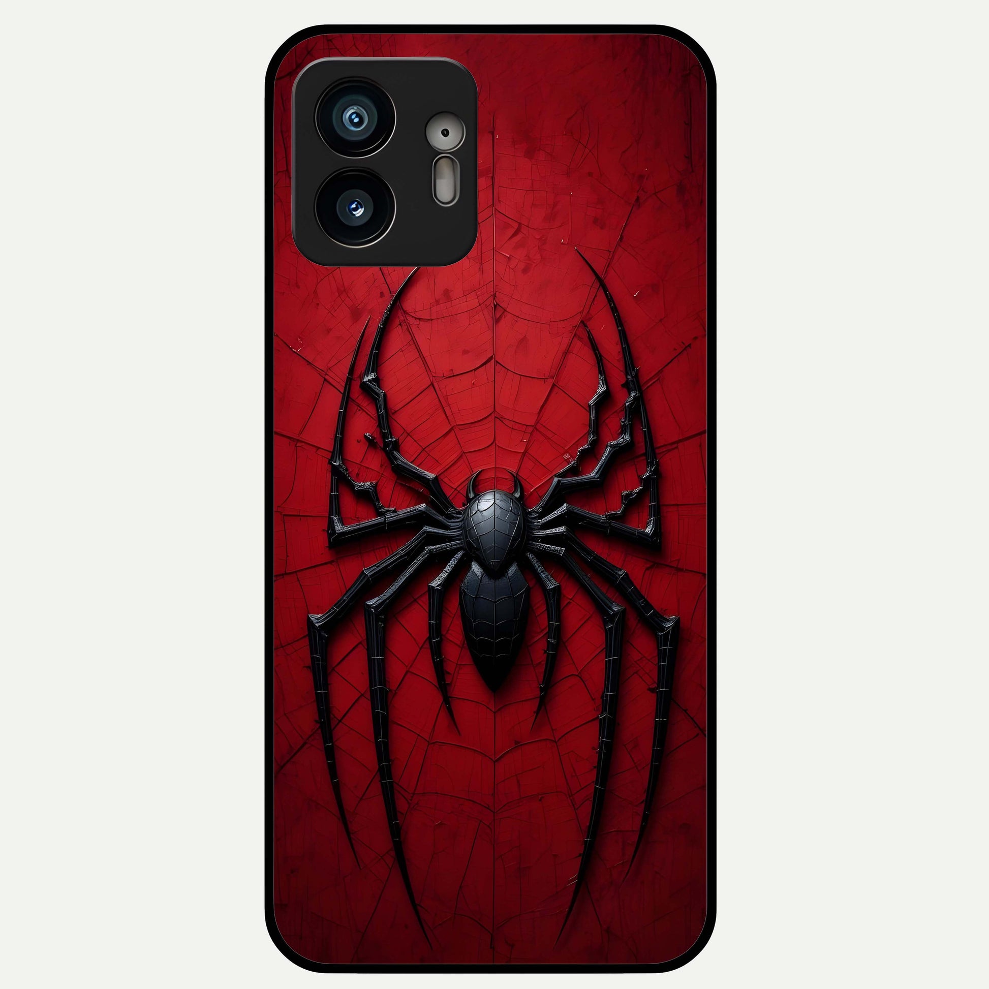  Superhero Web Emblem Glass Case For Nothing Phone 2 back cover – full design glossy printed glass finish