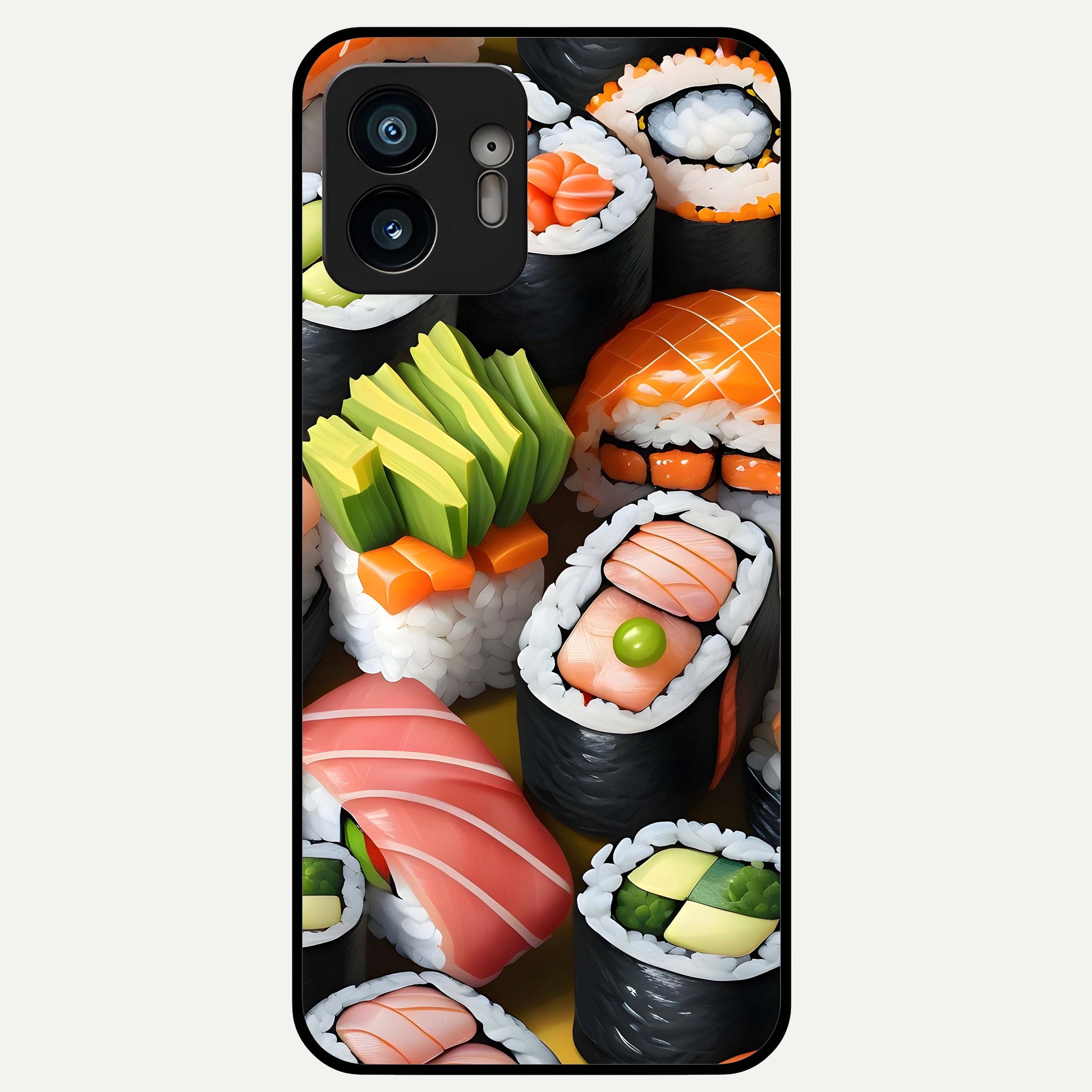  Sushi Food Pattern Glass Case For Nothing Phone 2 back cover – full design glossy printed glass finish