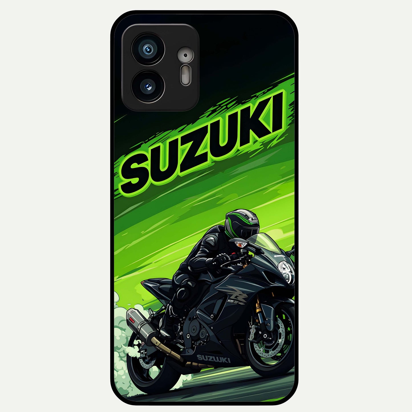  Suzuki Speed Beast Glass Case For Nothing Phone 2 back cover – full design glossy printed glass finish