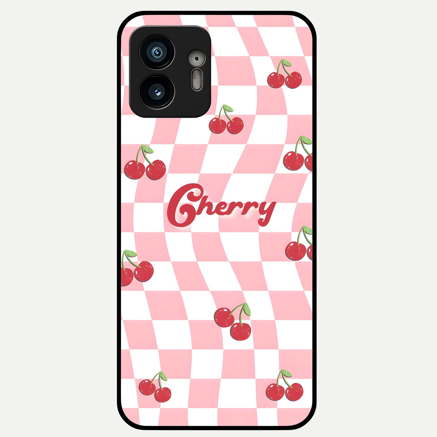  Sweet Cherry Vibes Glass Case For Nothing Phone 2 back cover – full design glossy printed glass finish