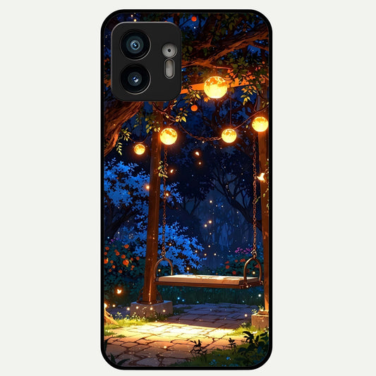  Twilight Garden Swing Glass Case For Nothing Phone 2 back cover – full design glossy printed glass finish