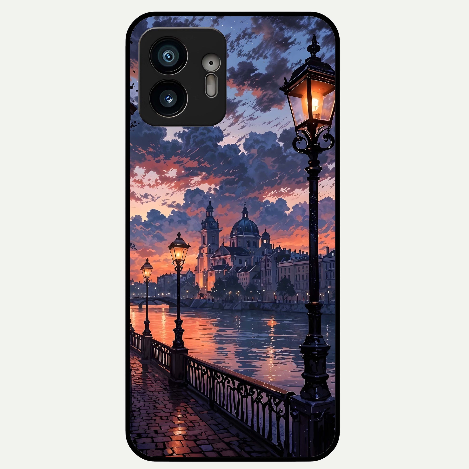  Twilight River Lights Glass Case For Nothing Phone 2 back cover – full design glossy printed glass finish