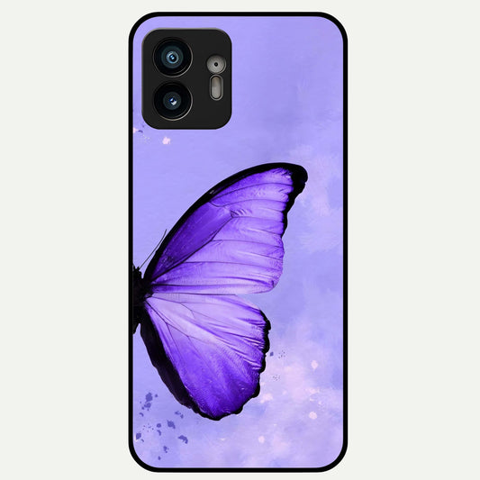  Violet Dream Wing Glass Case For Nothing Phone 2 back cover – full design glossy printed glass finish