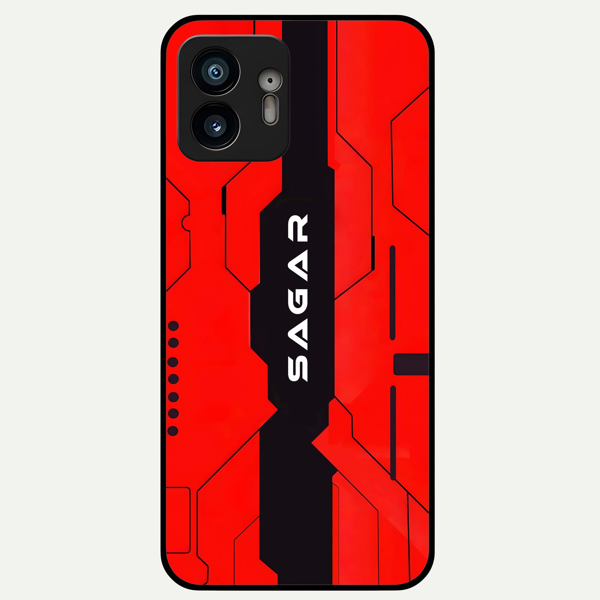  Voltage Rise CYBERPUNK Custom Name Glass Case For Nothing Phone 2 back cover – personalized glossy printed glass finish