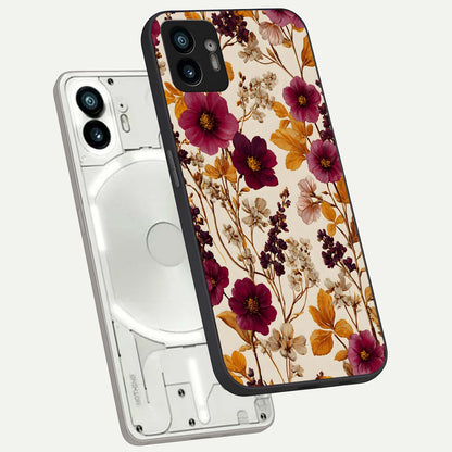  Autumn Wine Bloom phone case For Nothing Phone 2 showing premium glass back cover with detailed artwork