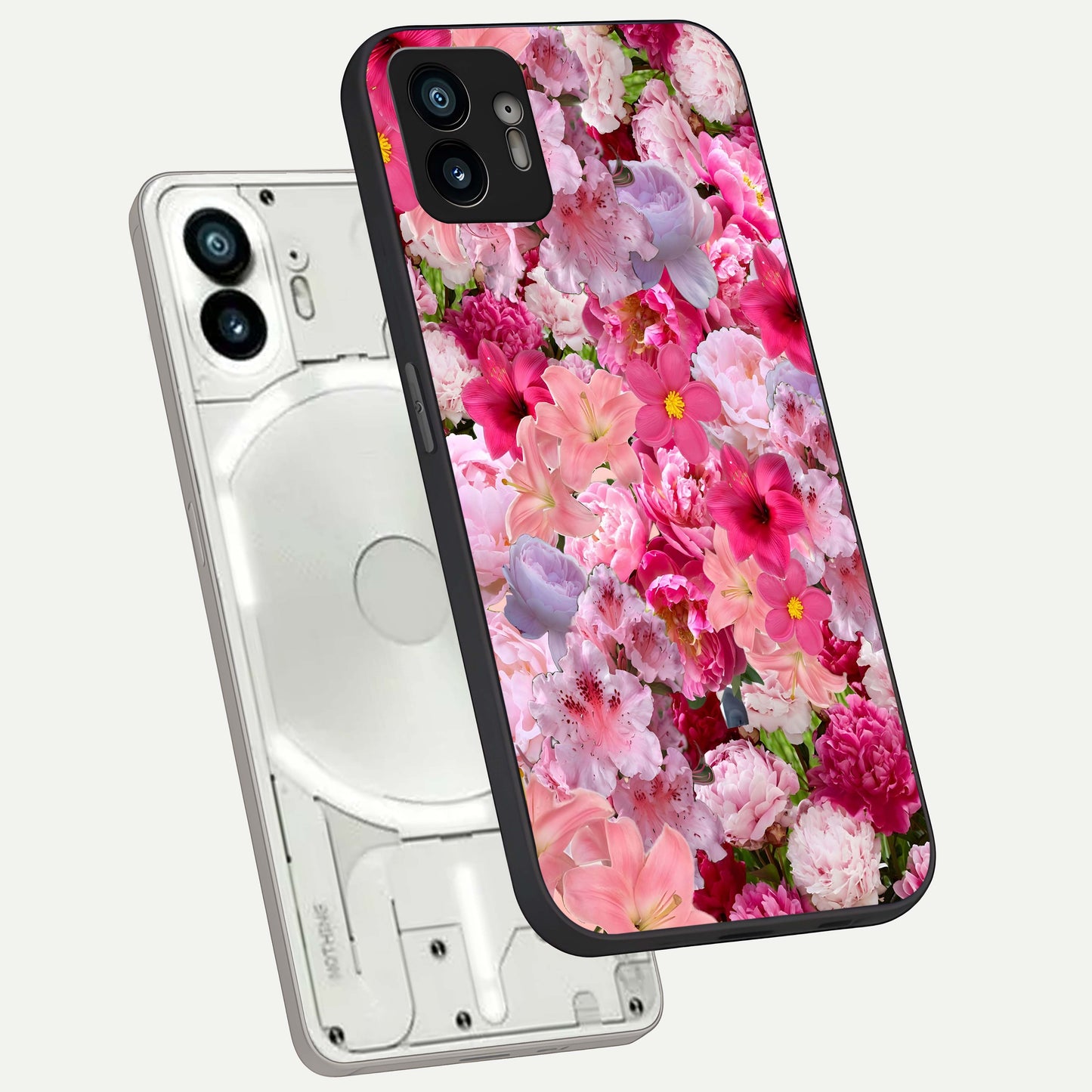  Bloom Crush Fantasy phone case For Nothing Phone 2 showing premium glass back cover with detailed artwork