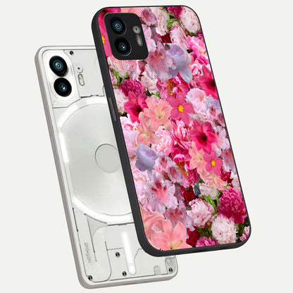  Bloom Crush Fantasy phone case For Nothing Phone 2 showing premium glass back cover with detailed artwork