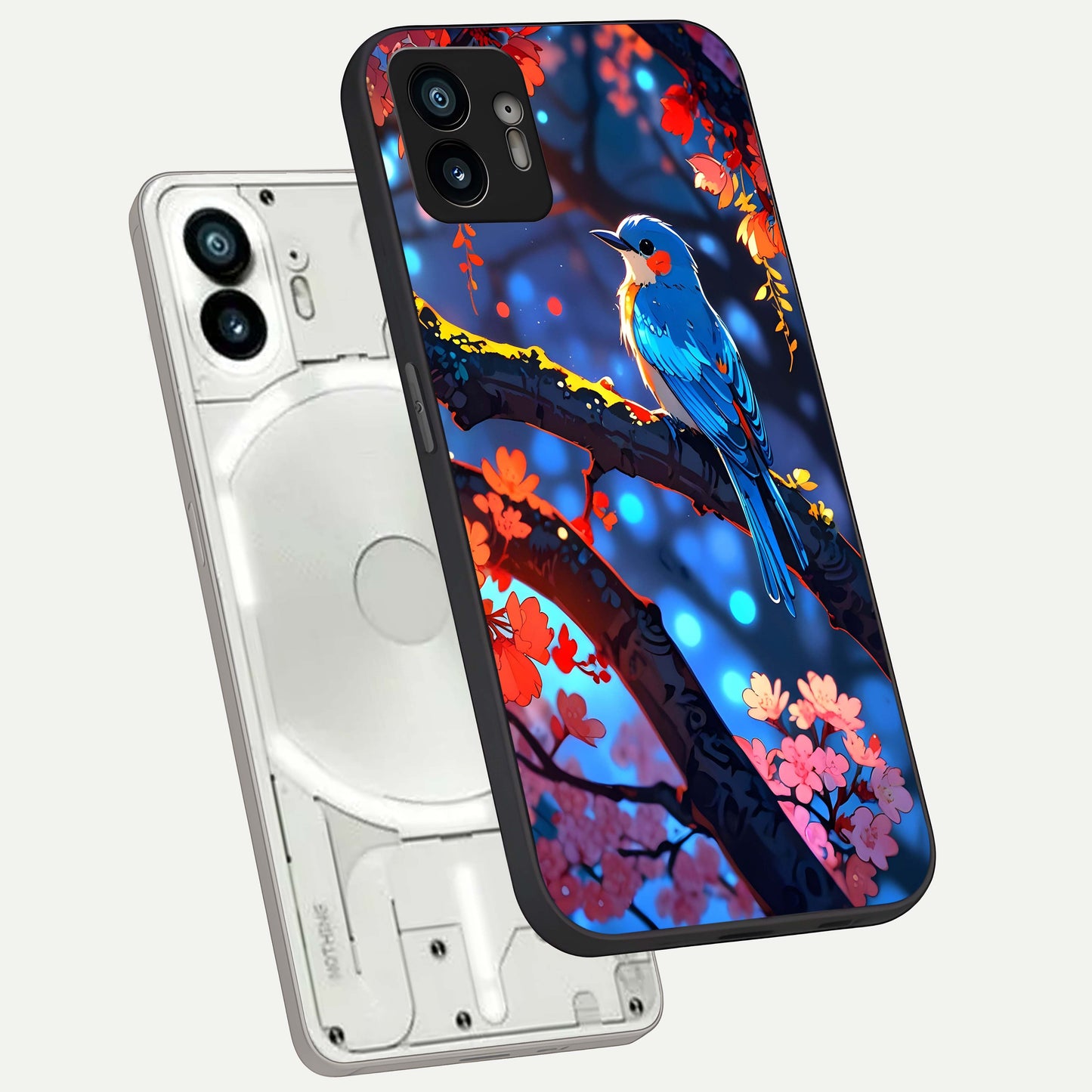  Bloom Thread Art phone case For Nothing Phone 2 showing premium glass back cover with detailed artwork
