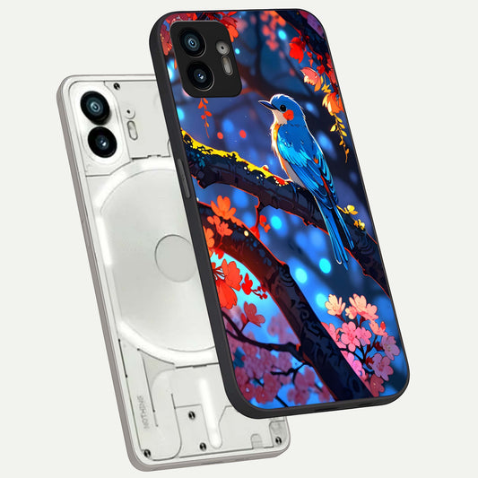  Bloom Thread Art phone case For Nothing Phone 2 showing premium glass back cover with detailed artwork
