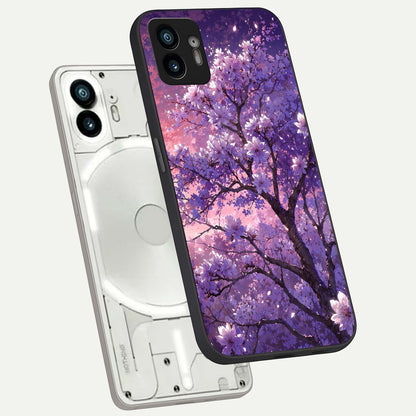  Blossom Tree phone case For Nothing Phone 2 showing premium glass back cover with detailed artwork
