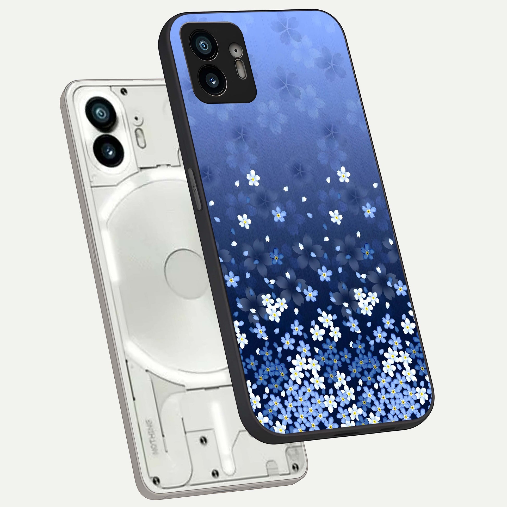  Blue Starry phone case For Nothing Phone 2 showing premium glass back cover with detailed artwork
