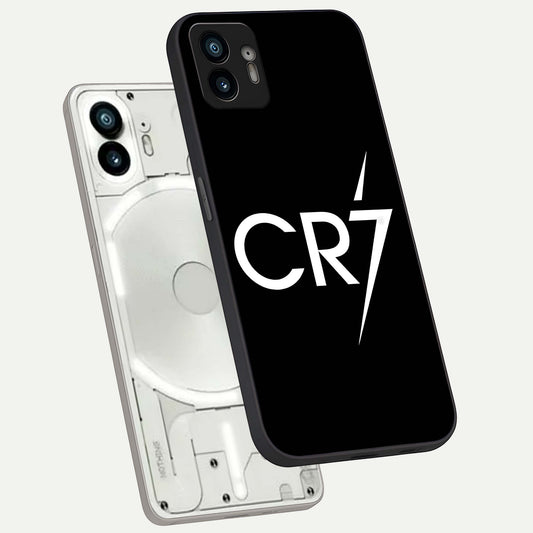 CR7 Elite Strike phone case For Nothing Phone 2 showing premium glass back cover with detailed artwork