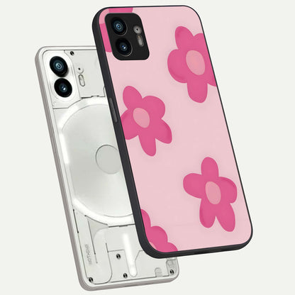  Candy Bloom Dreams phone case For Nothing Phone 2 showing premium glass back cover with detailed artwork