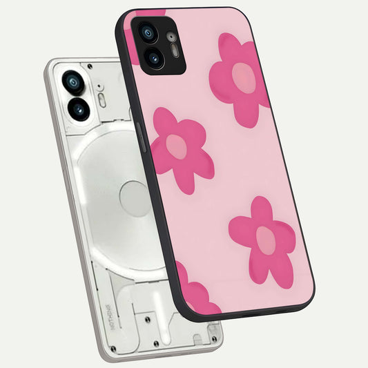  Candy Bloom Dreams phone case For Nothing Phone 2 showing premium glass back cover with detailed artwork