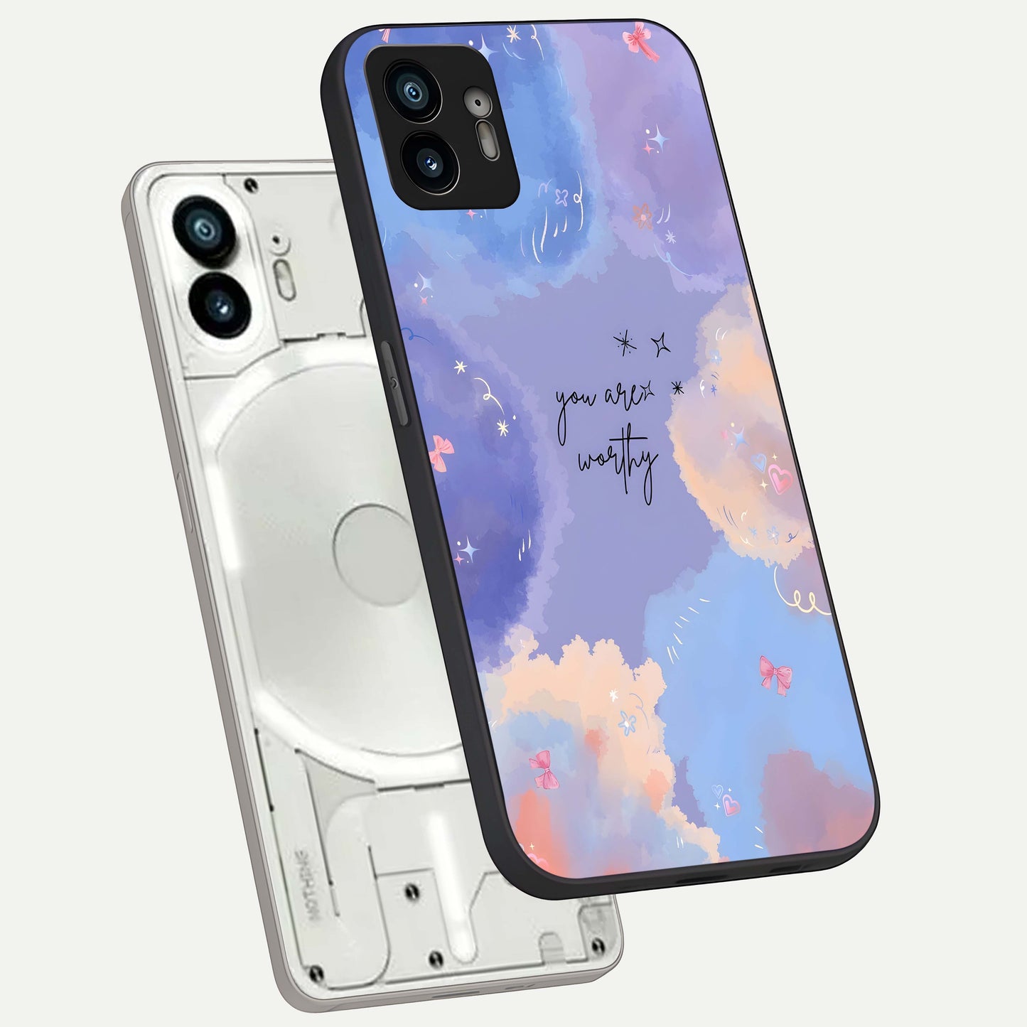  Celestial Cloud Magic phone case For Nothing Phone 2 showing premium glass back cover with detailed artwork
