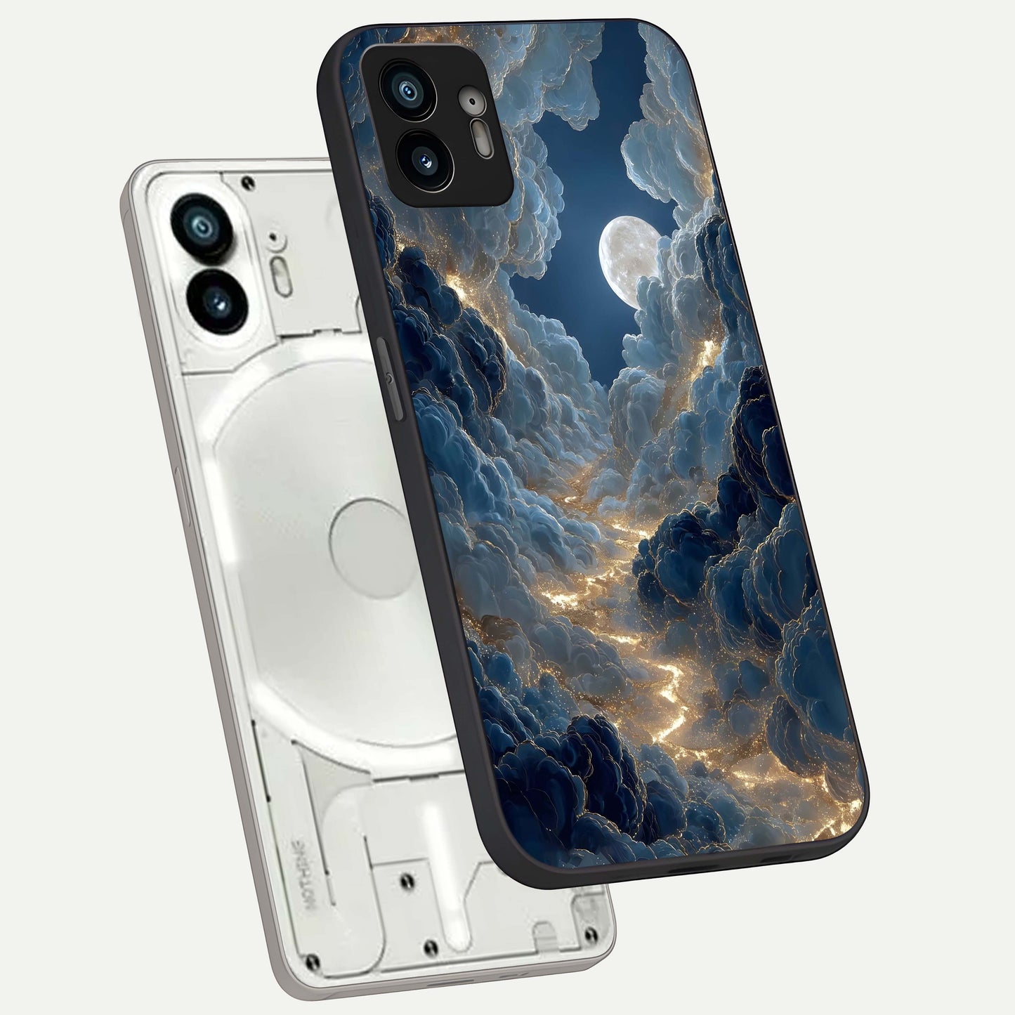  Celestial Cloud Road phone case For Nothing Phone 2 showing premium glass back cover with detailed artwork