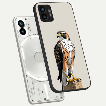  Clever Eagle phone case For Nothing Phone 2 showing premium glass back cover with detailed artwork