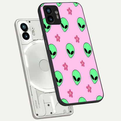  Cosmic Cute Crush phone case For Nothing Phone 2 showing premium glass back cover with detailed artwork