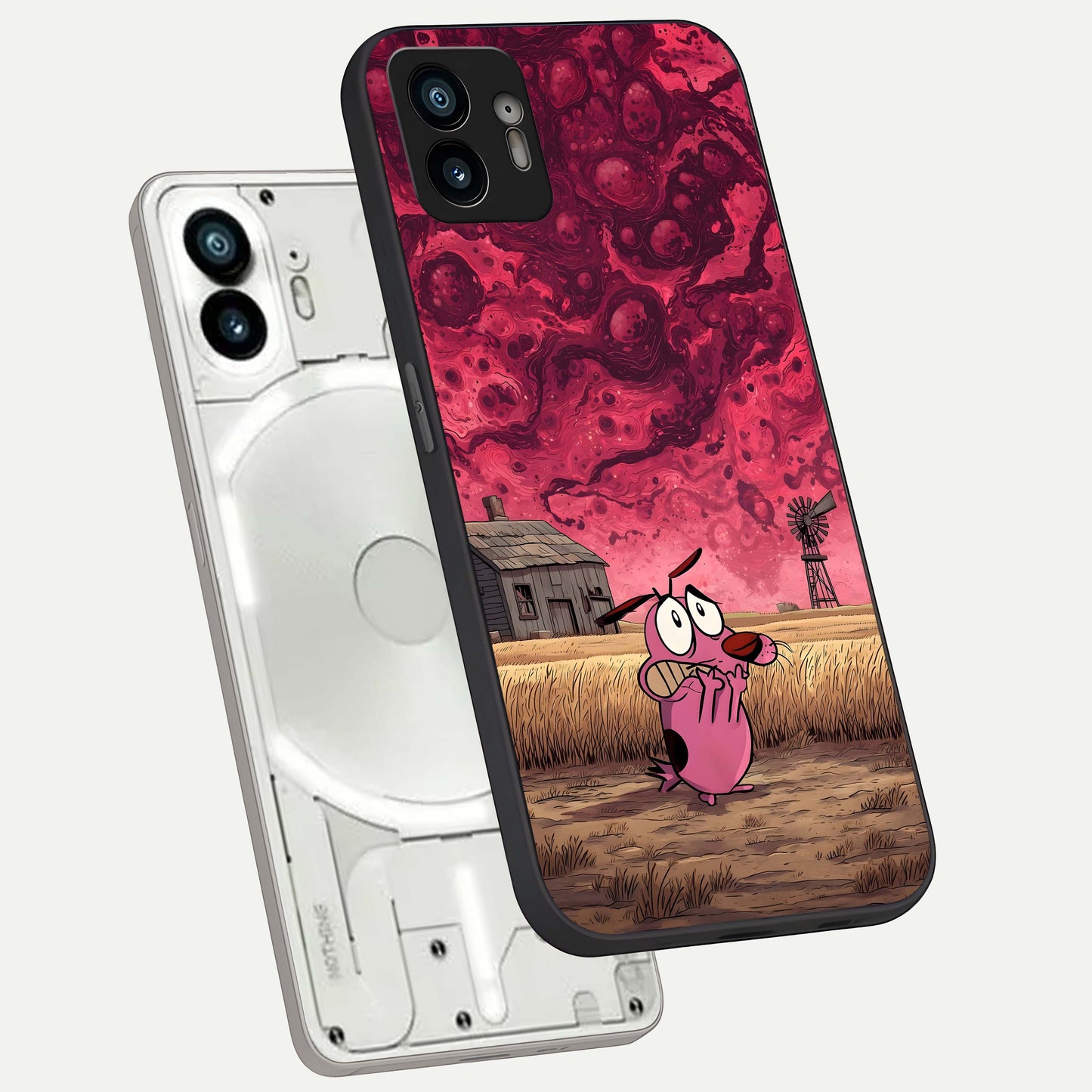  Courage Under Sky phone case For Nothing Phone 2 showing premium glass back cover with detailed artwork