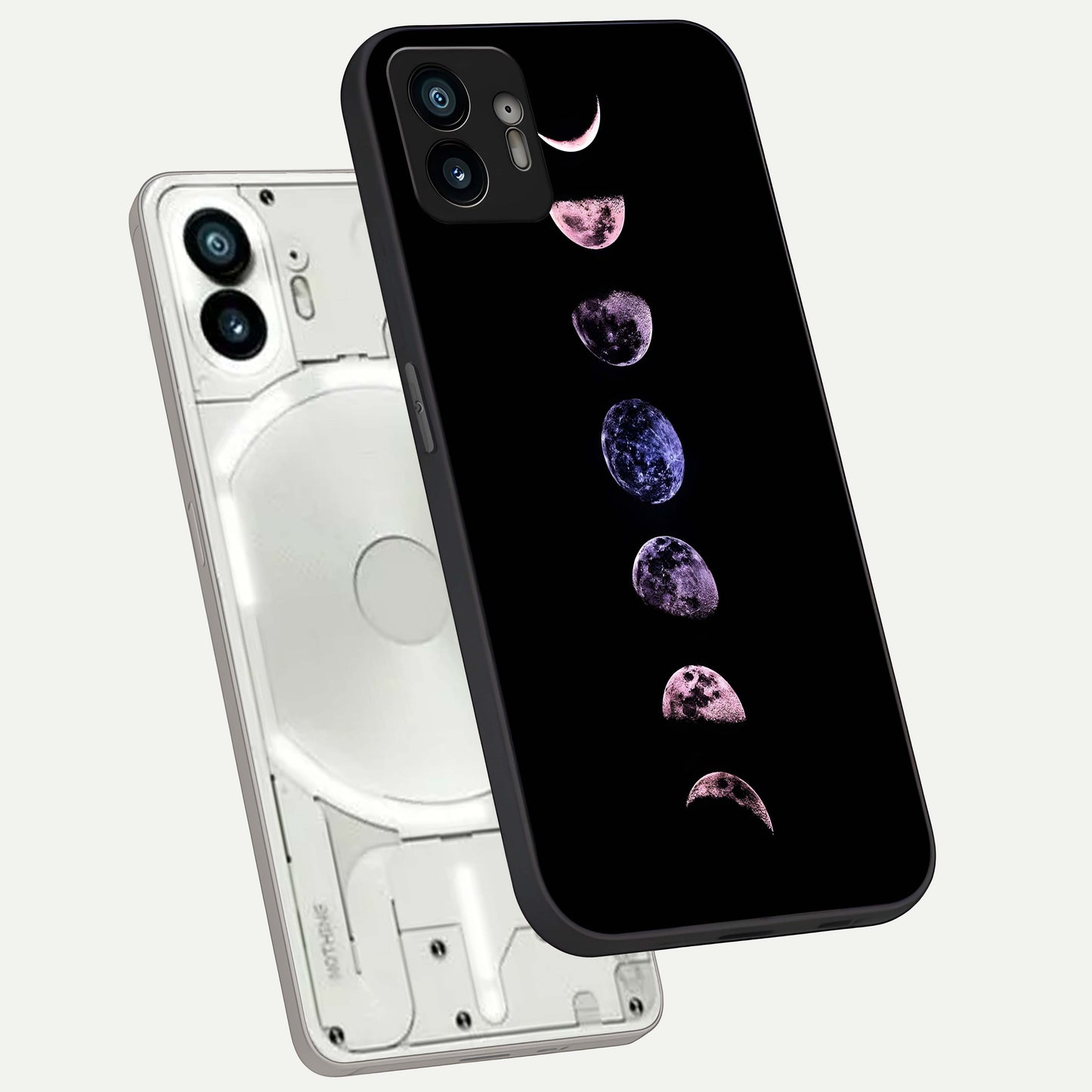  Crimson All Planets phone case For Nothing Phone 2 showing premium glass back cover with detailed artwork