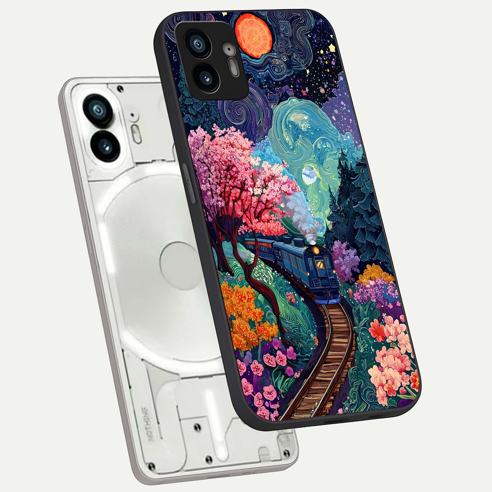  Digital Art phone case For Nothing Phone 2 showing premium glass back cover with detailed artwork