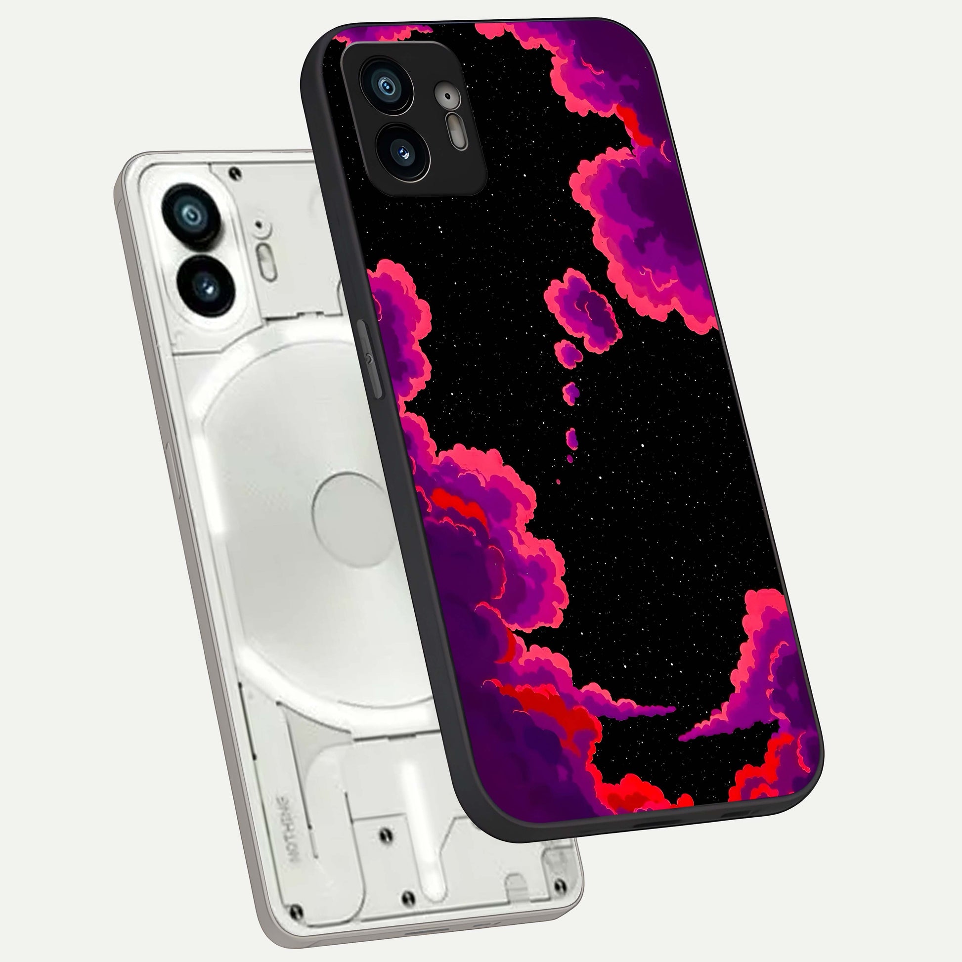  Galaxy Dream Frame phone case For Nothing Phone 2 showing premium glass back cover with detailed artwork