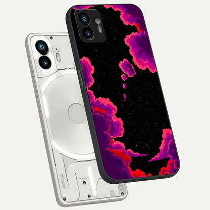  Galaxy Dream Frame phone case For Nothing Phone 2 showing premium glass back cover with detailed artwork