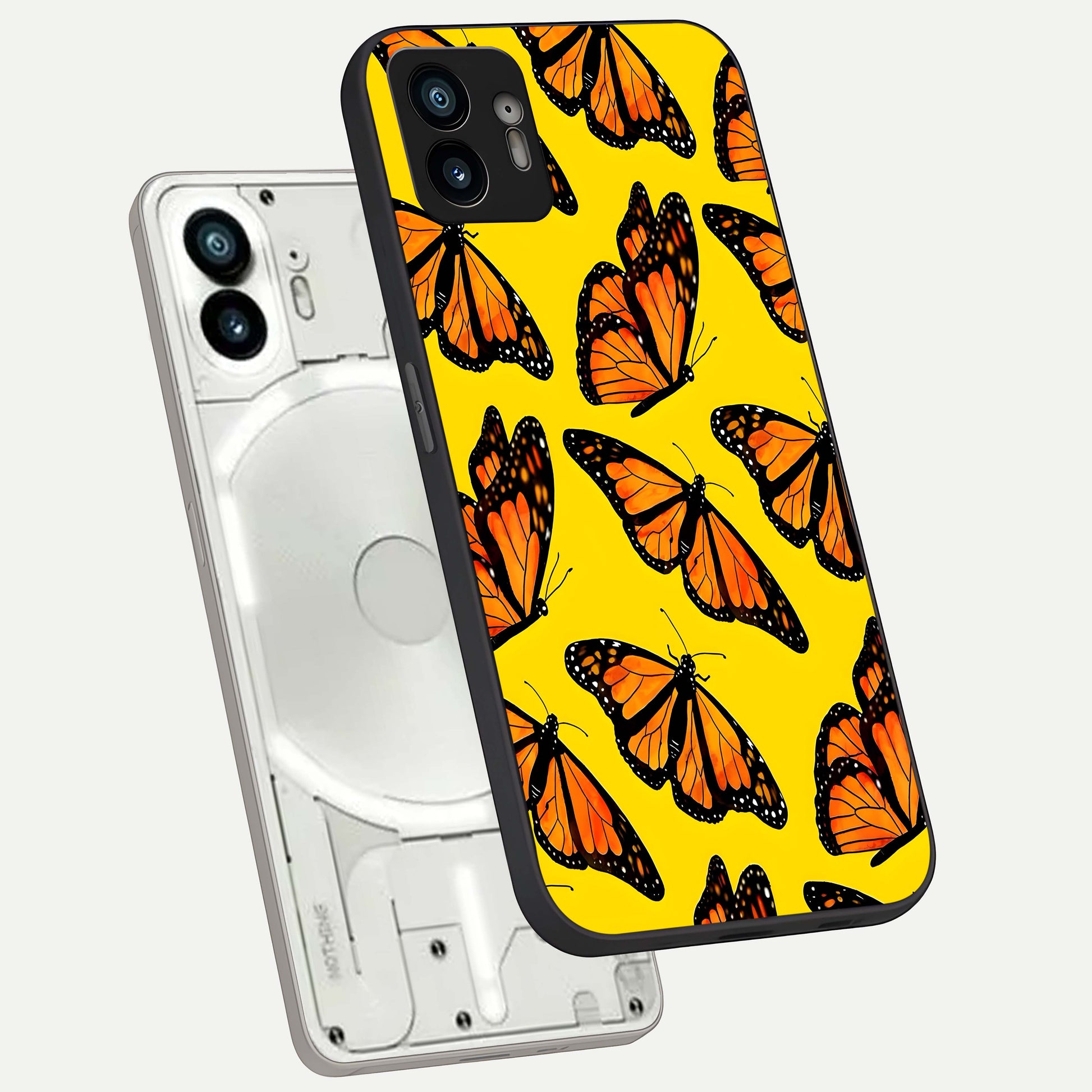  Golden Wing Flight phone case For Nothing Phone 2 showing premium glass back cover with detailed artwork