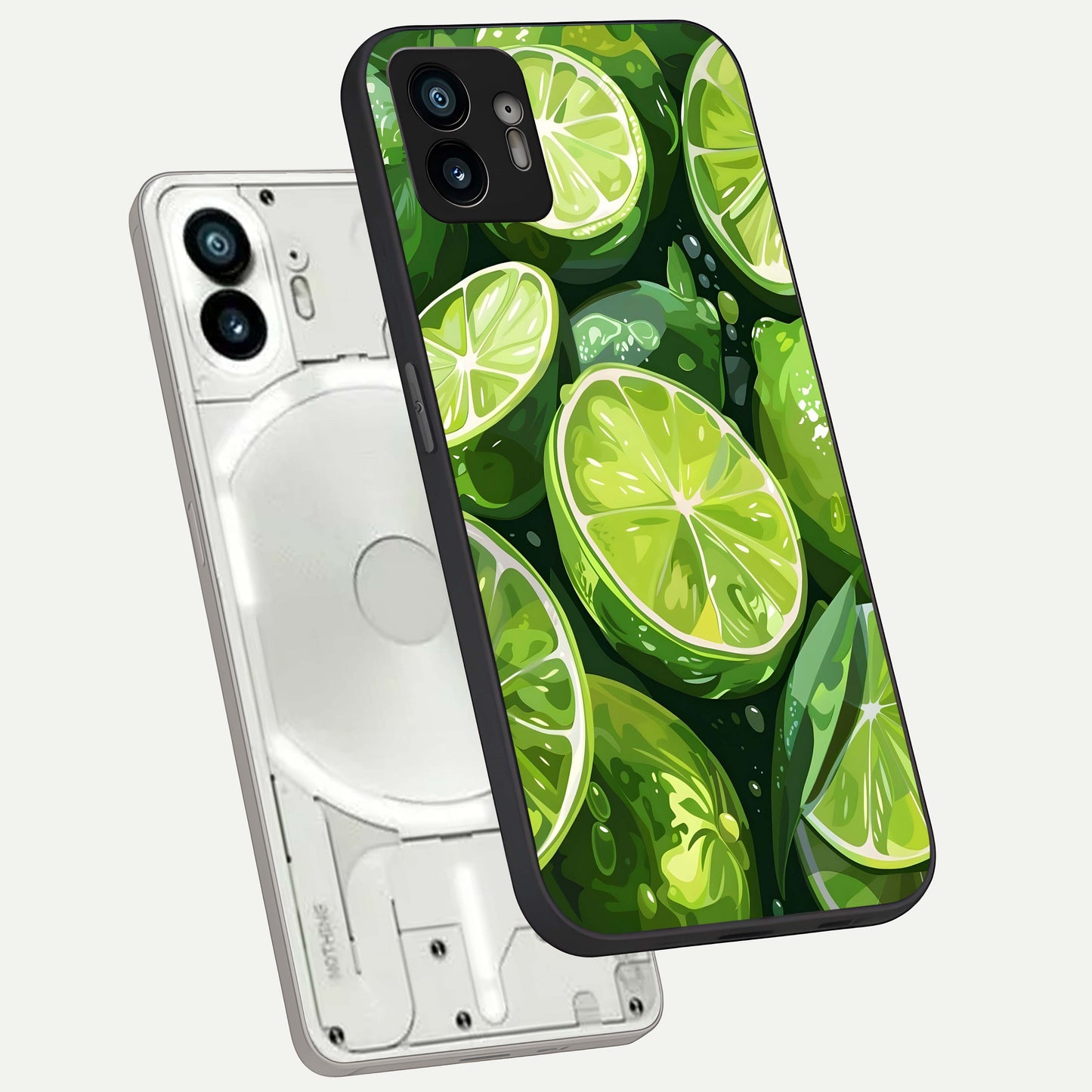  Greenery Sky phone case For Nothing Phone 2 showing premium glass back cover with detailed artwork