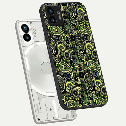  Green Kawasaki phone case For Nothing Phone 2 showing premium glass back cover with detailed artwork