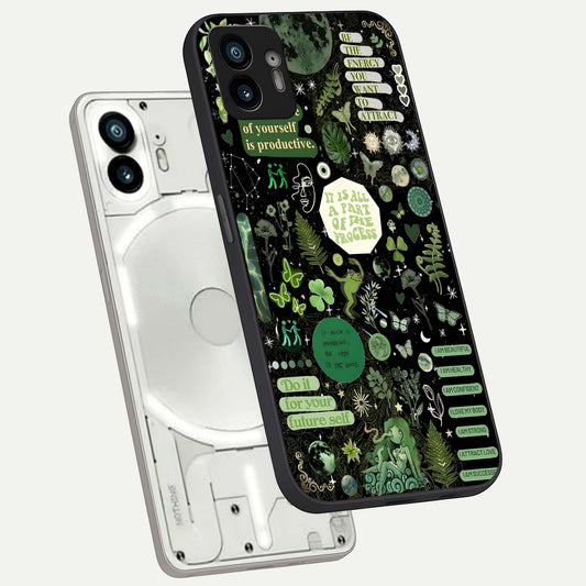  Green Lemon phone case For Nothing Phone 2 showing premium glass back cover with detailed artwork