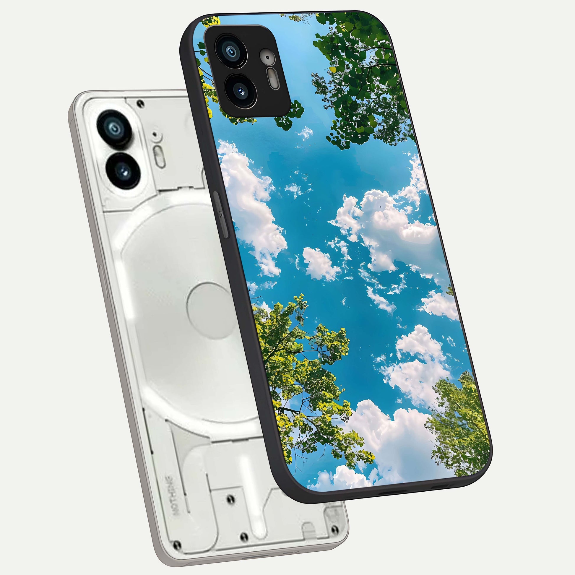  Green Mandala Pattern phone case For Nothing Phone 2 showing premium glass back cover with detailed artwork