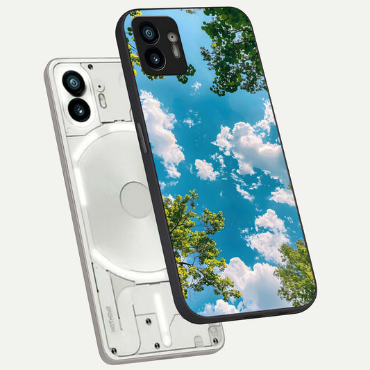  Green Mandala Pattern phone case For Nothing Phone 2 showing premium glass back cover with detailed artwork