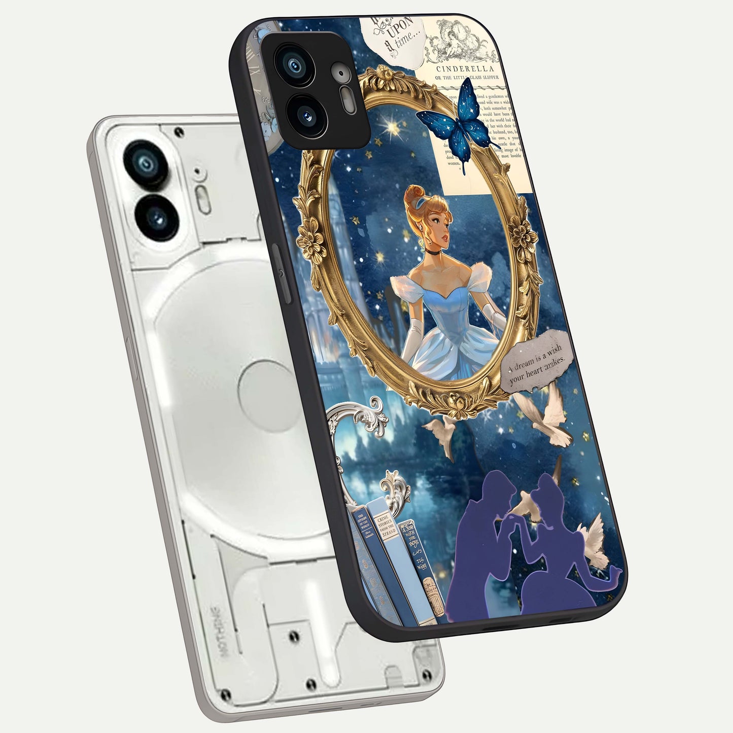  Midnight Queen phone case For Nothing Phone 2 showing premium glass back cover with detailed artwork