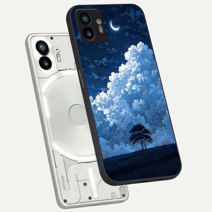  Midnight Sky Serenity phone case For Nothing Phone 2 showing premium glass back cover with detailed artwork