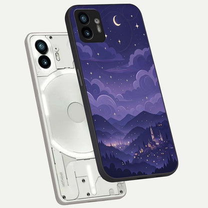  Minimal Night View phone case For Nothing Phone 2 showing premium glass back cover with detailed artwork